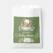 Teddy Bear Baby Baby shower Green Bedankzakje (Voorkant)