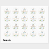 Teddy Bear Baby Baby shower Ronde Sticker (Vel)