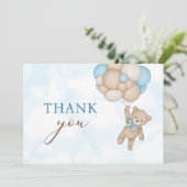 Teddy Bear Baby Bedankkaart (Staand voorkant)