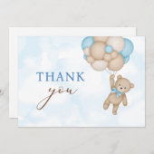 Teddy Bear Baby Bedankkaart (Voorkant / Achterkant)