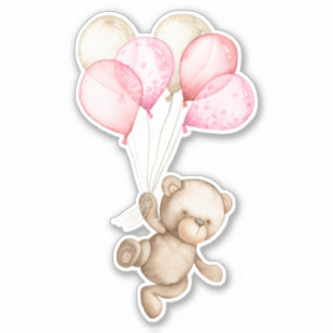 Teddy Bear Baby Beer Cute Animal Sticker