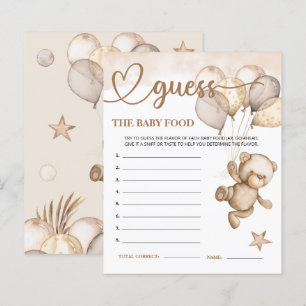 Teddy Bear Baby Beer raadt de Baby Voedselkaart.