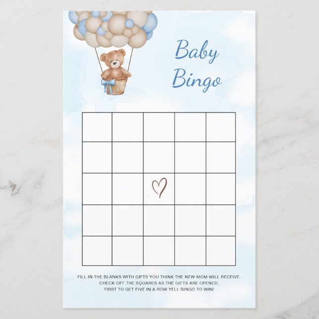 Teddy Bear Baby Bingo Game (Voorkant)