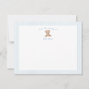 Teddy Bear Baby Boy blauw Bedankkaart