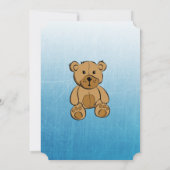 Teddy Bear Baby Chaussures Bébé Douche Invitations (Dos)