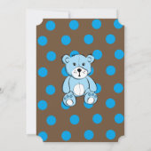 Teddy Bear Baby Chaussures Bébé Douche Invitations (Dos)