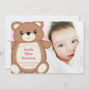 Teddy Bear Baby Faire-part de naissance