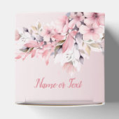 Teddy Bear Baby Meisje Roze Bloemen Party Elegant Bedankdoosjes (Bovenkant)