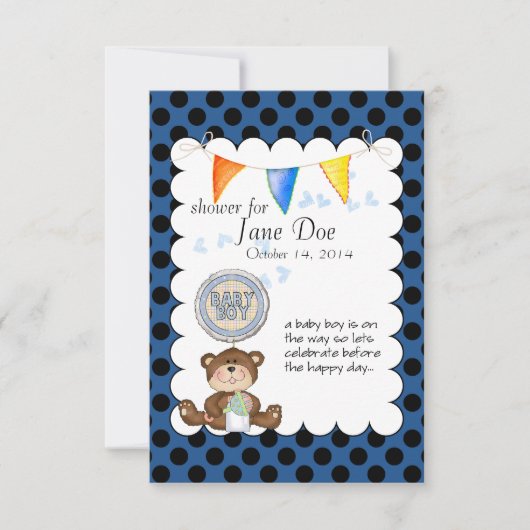 Teddy Bear Baby Show Invitation (Devant)