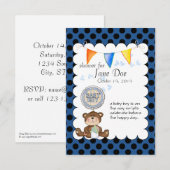 Teddy Bear Baby Show Invitation (Devant / Derrière)