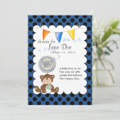 Teddy Bear Baby Show Invitation (Debout devant)
