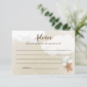 Teddy Bear Baby shower Advice Kaarten (Staand voorkant)