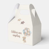 Teddy Bear Baby shower Boy Bedankdoosjes (Achterkant)