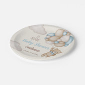 Teddy Bear Baby shower Boy Spaans Papieren Bordje (Gekanteld)