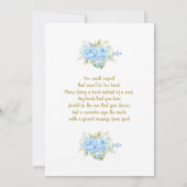 Teddy Bear Baby shower Boy Uitnodiging (Achterkant)