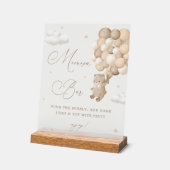 Teddy Bear Baby shower Brown Mimosa Bar (Angle)