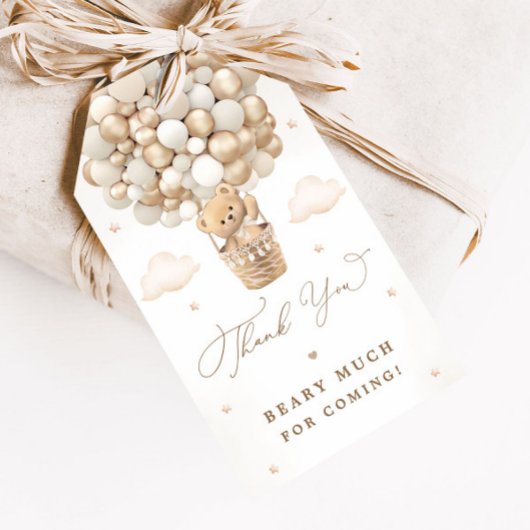 Teddy Bear Baby shower Cadeaulabel