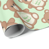Teddy Bear Baby shower Cadeaupapier (Rol Hoek)