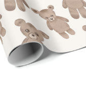 Teddy Bear Baby shower Cadeaupapier (Rol Hoek)