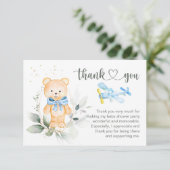 Teddy Bear Baby shower Dank je wel (Staand voorkant)