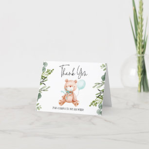 Teddy Bear Baby shower Dank je wel Bedankkaart