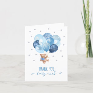 Teddy Bear Baby shower Dank je wel Bedankkaart