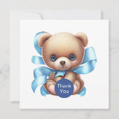 Teddy Bear Baby shower Dank je wel Bedankkaart (Voorkant)