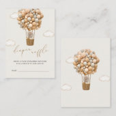 Teddy Bear Baby shower Diaper raffle Informatiekaartje (Voorkant / Achterkant)