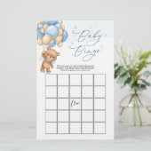 Teddy Bear Baby shower Game - Bingo (Staand voorkant)