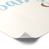 Teddy Bear Baby shower garçon Affiche de bienvenue (Coin)