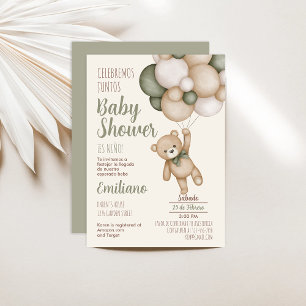 Teddy Bear Baby shower garçon Espagnol Invitation
