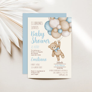 Teddy Bear Baby shower garçon Espagnol Invitation
