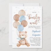 Teddy Bear Baby shower garçon Invitation (Devant)