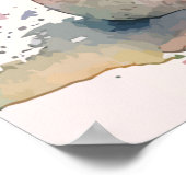 Teddy Bear Baby shower Groot Welkom Poster (Hoek)