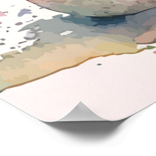 Teddy Bear Baby shower Groot Welkom Poster (Hoek)