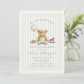 Teddy Bear Baby Shower Invitation (Debout devant)