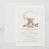 Teddy Bear Baby Shower Invitation (Devant / Derrière)