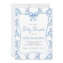 Teddy bear baby shower invitation