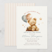 Teddy Bear Baby Shower Invitation (Devant / Derrière)