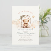 Teddy Bear Baby Shower Invitation (Debout devant)