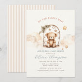 Teddy Bear Baby Shower Invitation (Devant / Derrière)