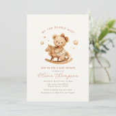 Teddy Bear Baby Shower Invitation (Debout devant)