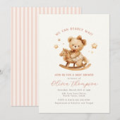Teddy Bear Baby Shower Invitation (Devant / Derrière)