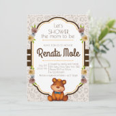 Teddy Bear BaBy Shower Invitation (Debout devant)