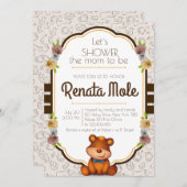 Teddy Bear BaBy Shower Invitation (Devant / Derrière)