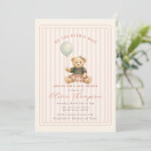 Teddy Bear Baby Shower Invitation (Debout devant)