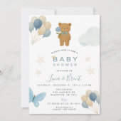 Teddy Bear Baby shower Invitation Kaart (Voorkant)