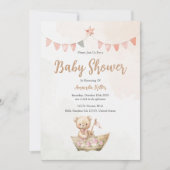 Teddy Bear Baby shower Invitation Kaart (Voorkant)