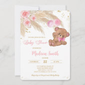 Teddy Bear Baby shower Invitation Kaart (Voorkant)