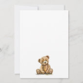 Teddy Bear Baby shower Invitation Neutre genre (Dos)